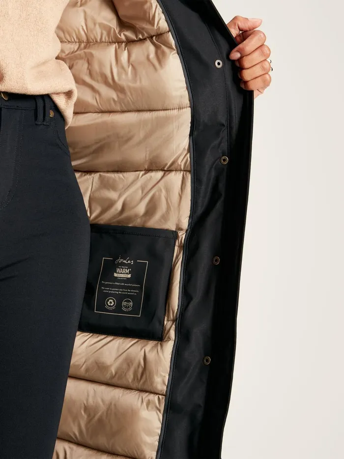 Joules Coats and Jackets Women Black Waterproof Padded Raincoat