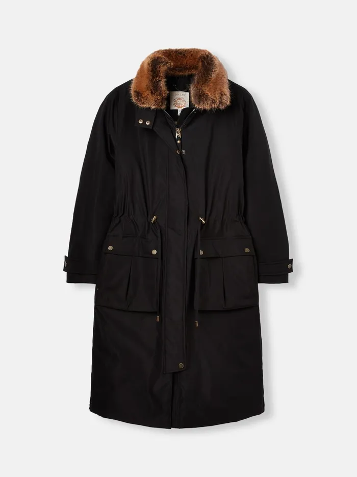 Joules Coats and Jackets Women Black Waterproof Padded Raincoat