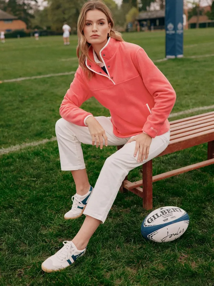 Joules Coats and Jackets Women Coral Pink Half Zip Fleece