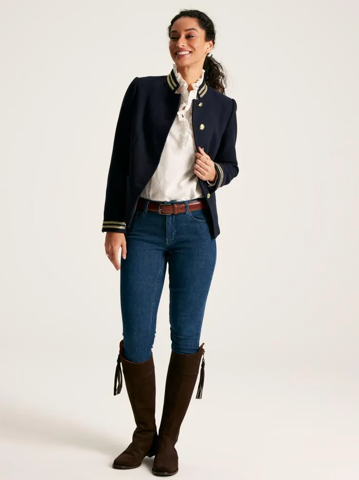 Joules Coats and Jackets Women Navy Band Jacket