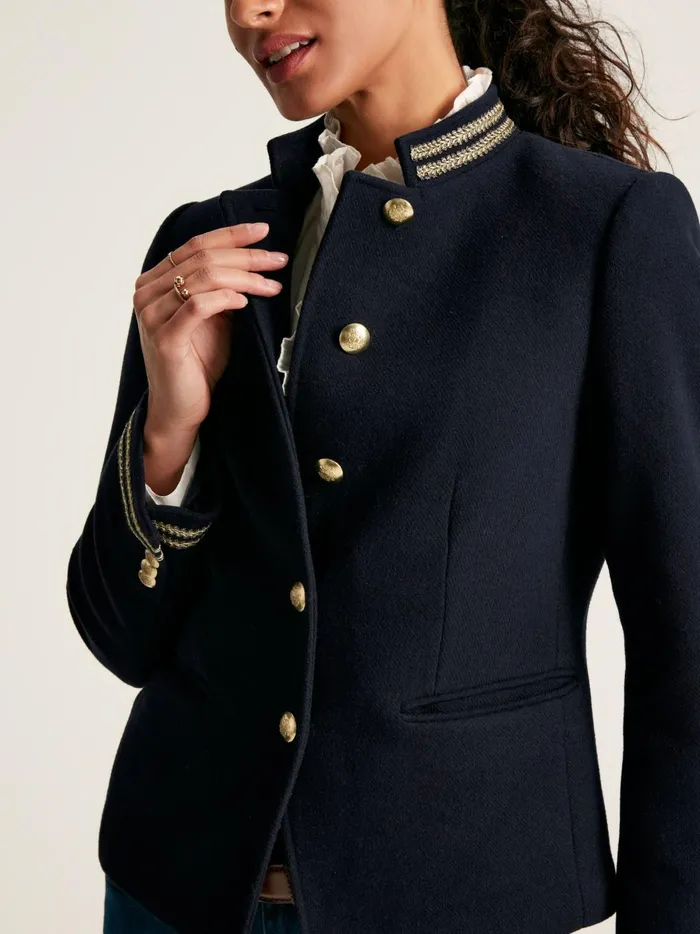 Joules Coats and Jackets Women Navy Band Jacket