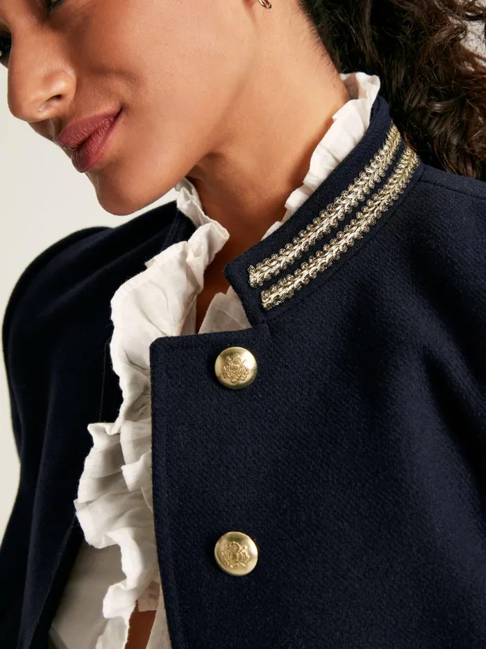 Joules Coats and Jackets Women Navy Band Jacket