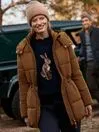 Joules Coats and Jackets Women Rust Brown Showerproof Padded Coat