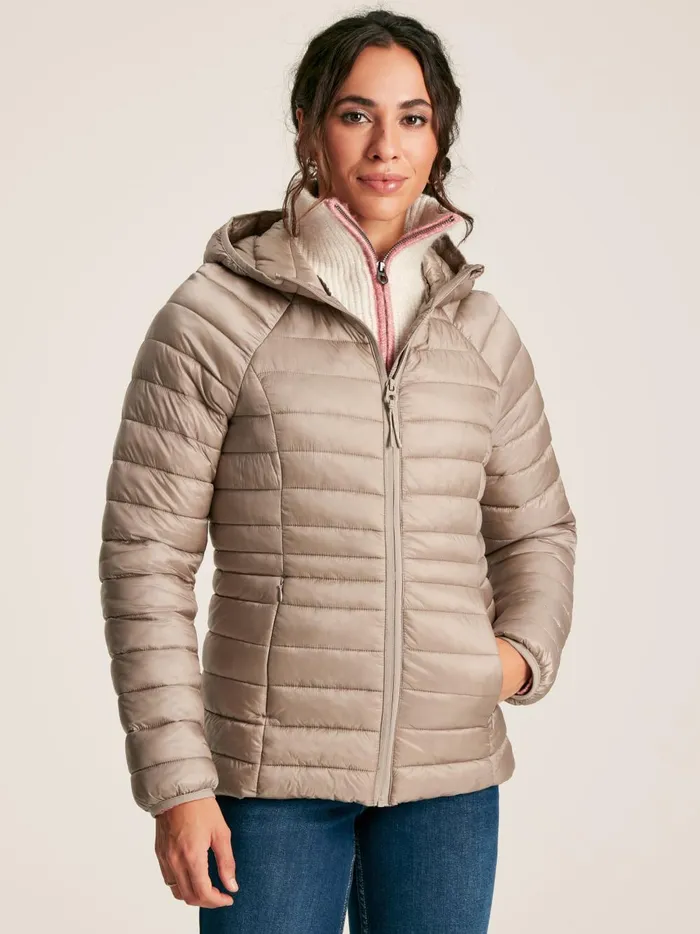 Joules Coats and Jackets Women Silver Tone Showerproof Packable Padded Jacket