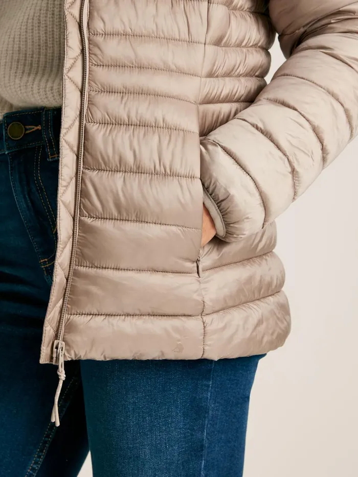 Joules Coats and Jackets Women Silver Tone Showerproof Packable Padded Jacket
