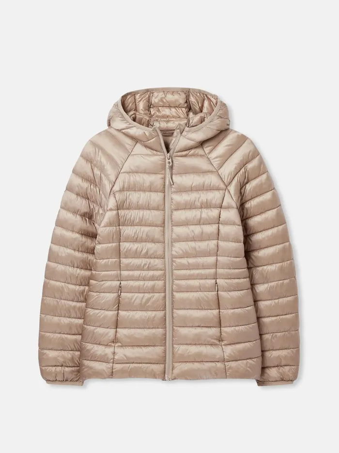 Joules Coats and Jackets Women Silver Tone Showerproof Packable Padded Jacket