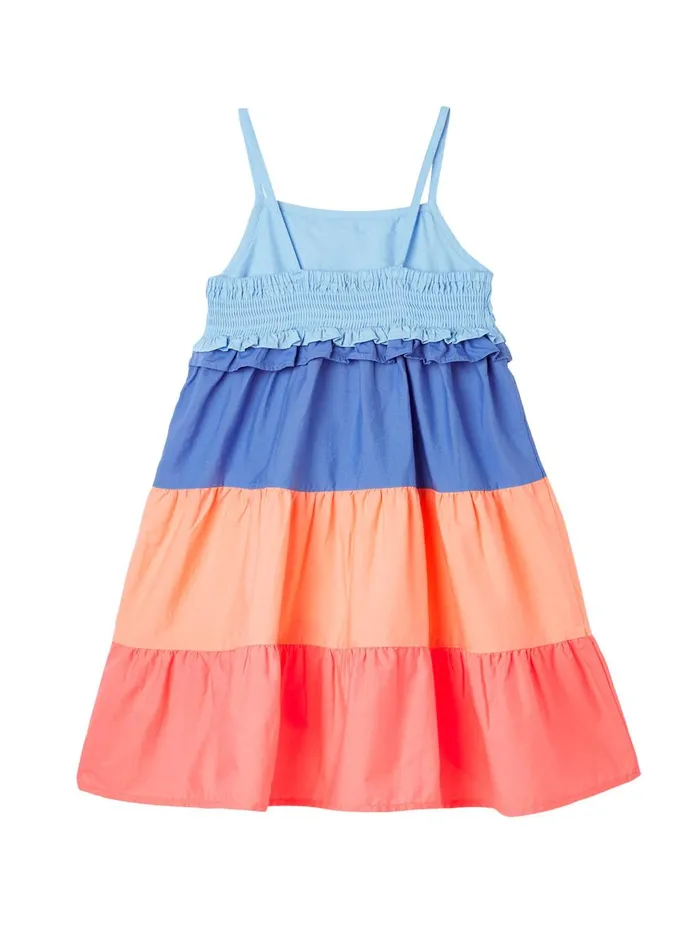 Joules Dresses Girls Orange Theadora Shirred Trapeze Dress