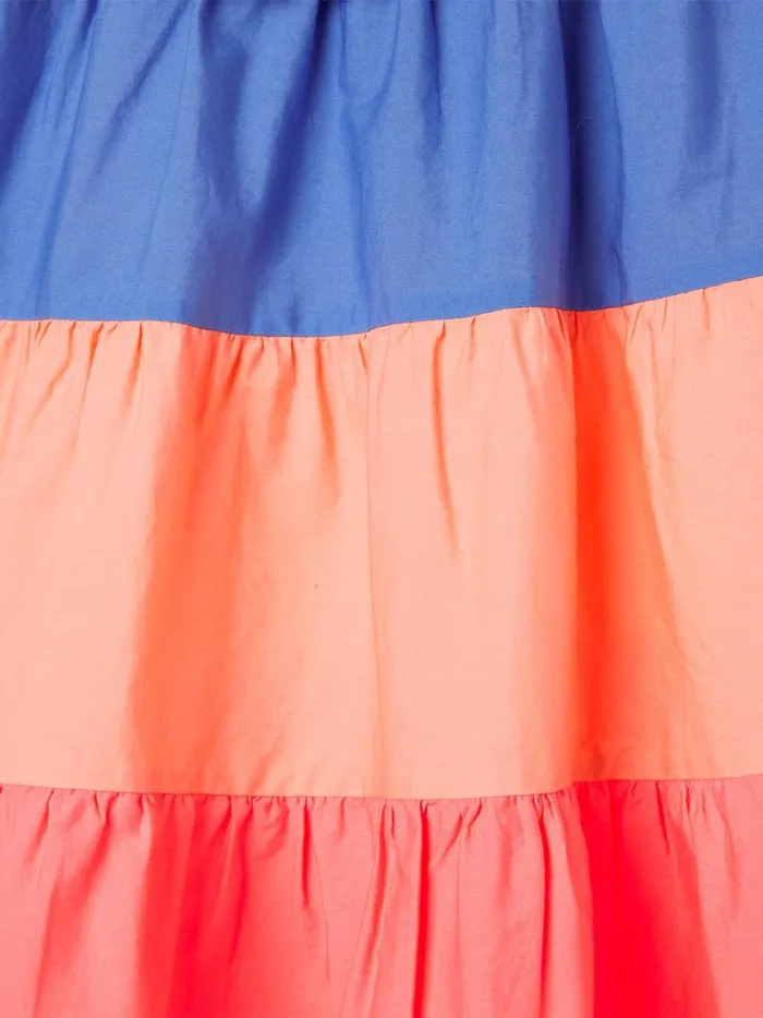 Joules Dresses Girls Orange Theadora Shirred Trapeze Dress