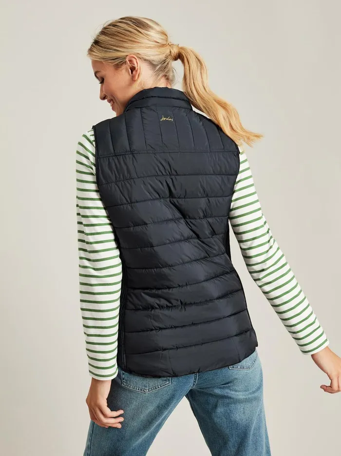 Joules Gilets Women Navy Blue Showerproof Padded Gilet