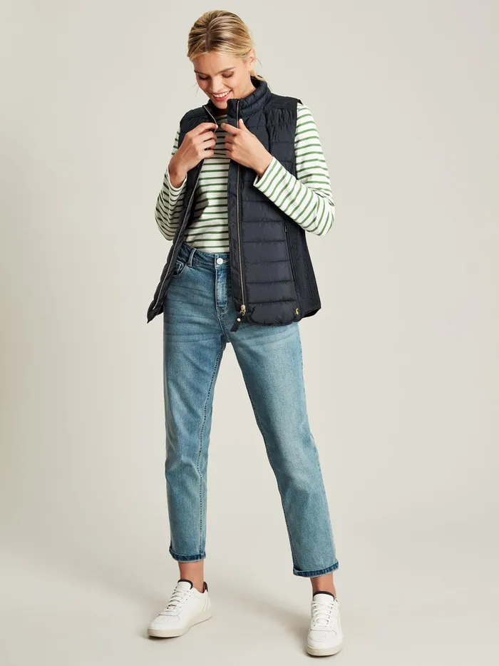 Joules Gilets Women Navy Blue Showerproof Padded Gilet