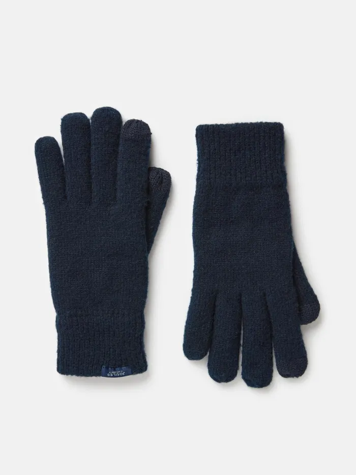 Joules Hats Gloves and Scarves Men Navy Knitted Gloves