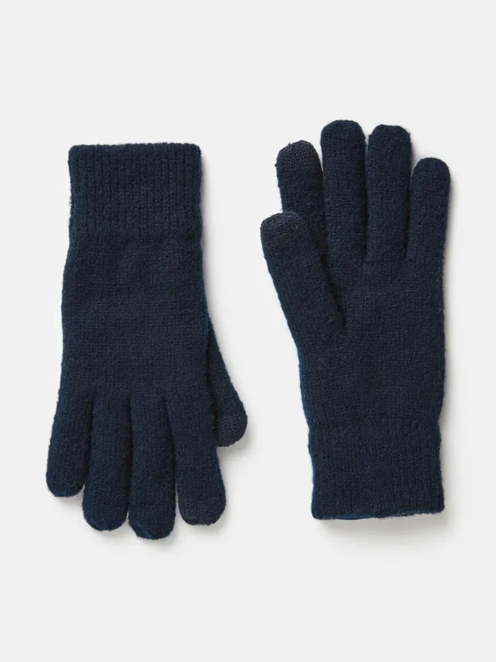 Joules Hats Gloves and Scarves Men Navy Knitted Gloves