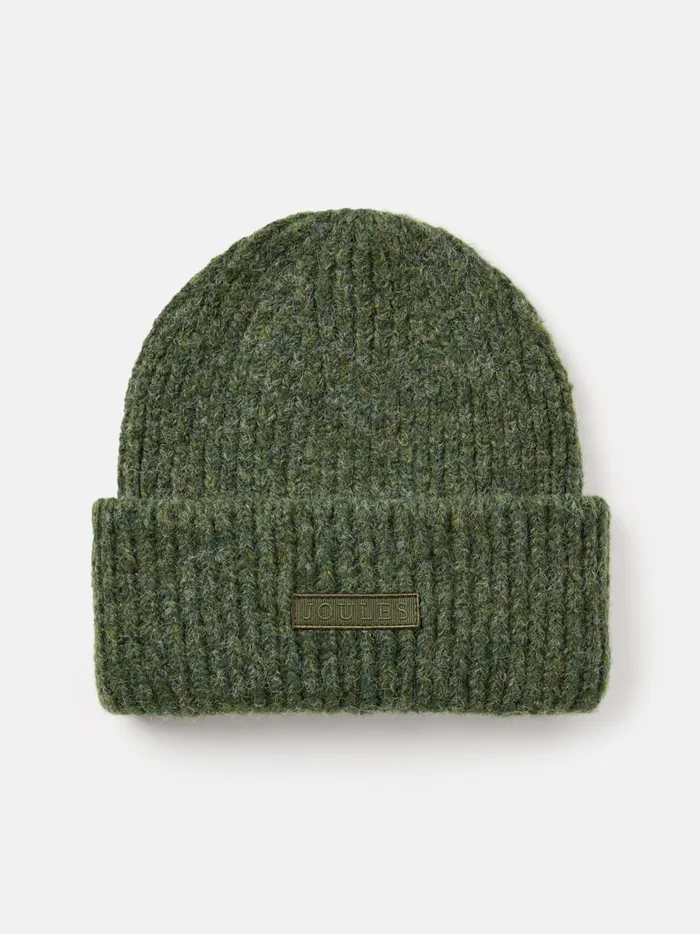 Joules Hats Women Green Oversized Knitted Beanie Hat