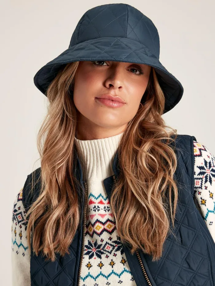Joules Hats Women Navy Quilted Hat