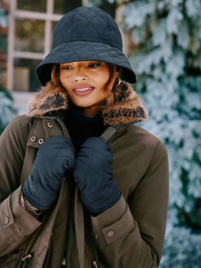 Joules Hats Women Navy Quilted Hat