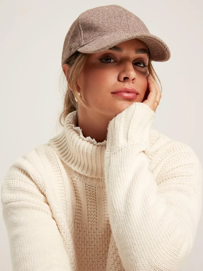Joules Hats Women Neutral Tweed Baseball Cap