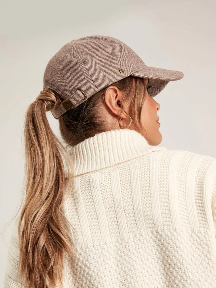 Joules Hats Women Neutral Tweed Baseball Cap