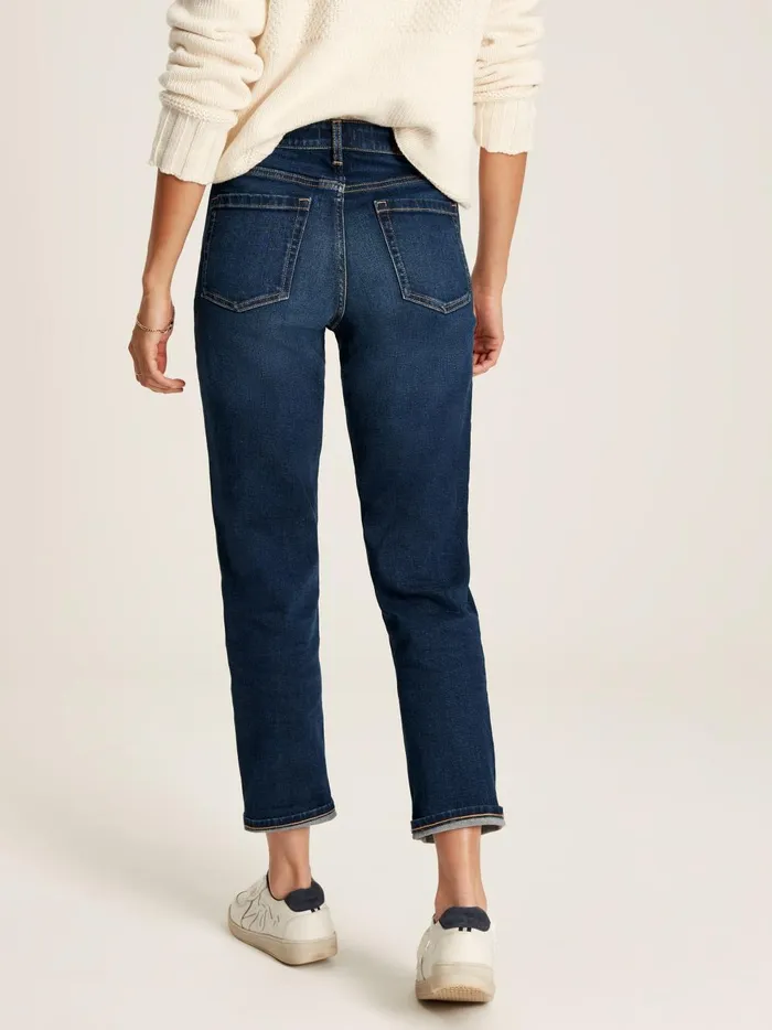 Joules Jeans Women Blue Mid Rise Straight Leg Jeans