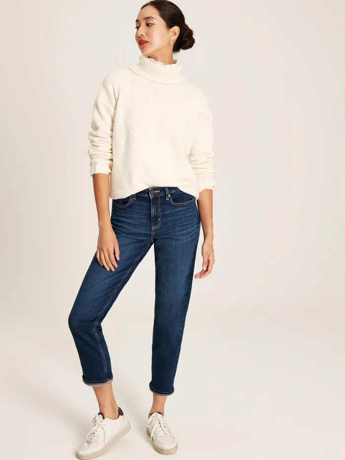 Joules Jeans Women Blue Mid Rise Straight Leg Jeans