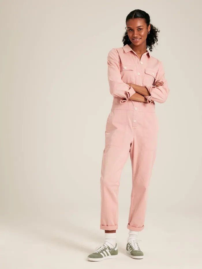 Joules Jumpsuits and Dungarees Women Rose Pink Long Sleeve Boilersuit