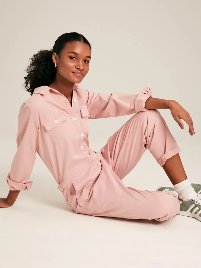 Joules Jumpsuits and Dungarees Women Rose Pink Long Sleeve Boilersuit