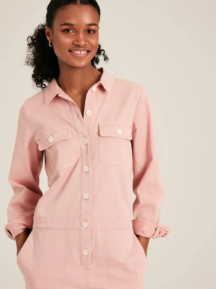 Joules Jumpsuits and Dungarees Women Rose Pink Long Sleeve Boilersuit