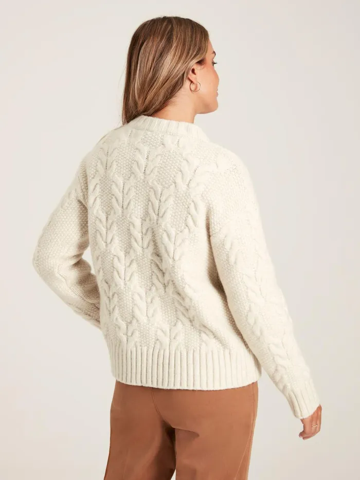Joules Knitwear Women Cream Cable Knit Jumper