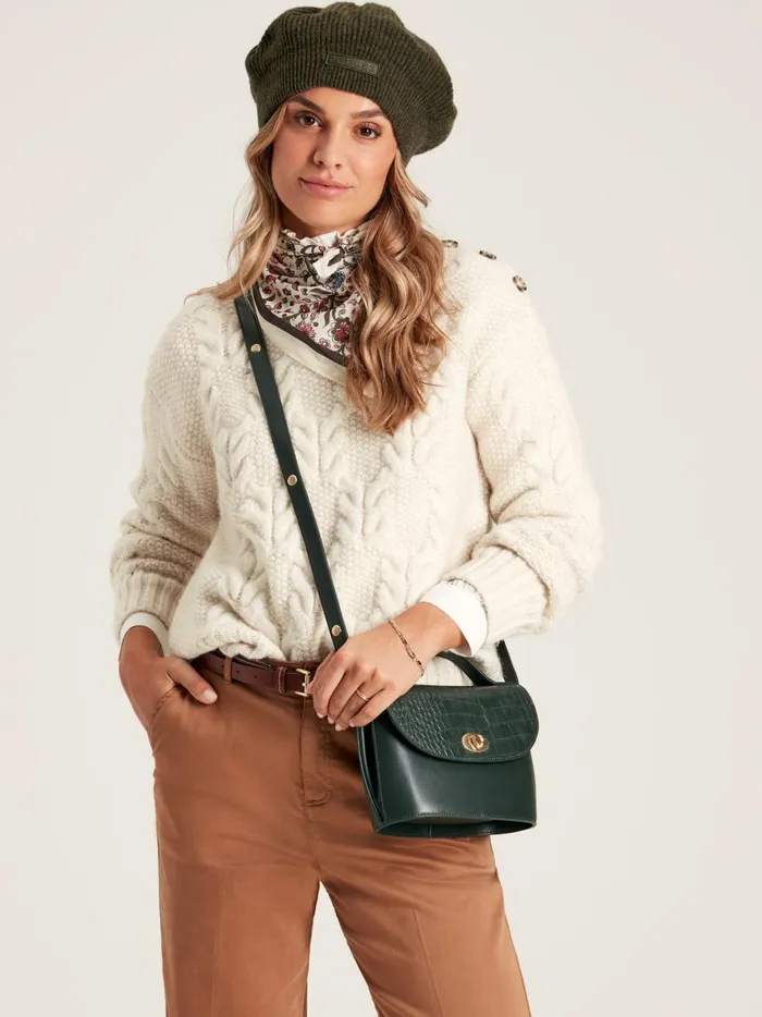Joules Knitwear Women Cream Cable Knit Jumper