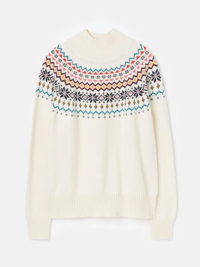 Joules Knitwear Women Cream Fair Isle Jumper