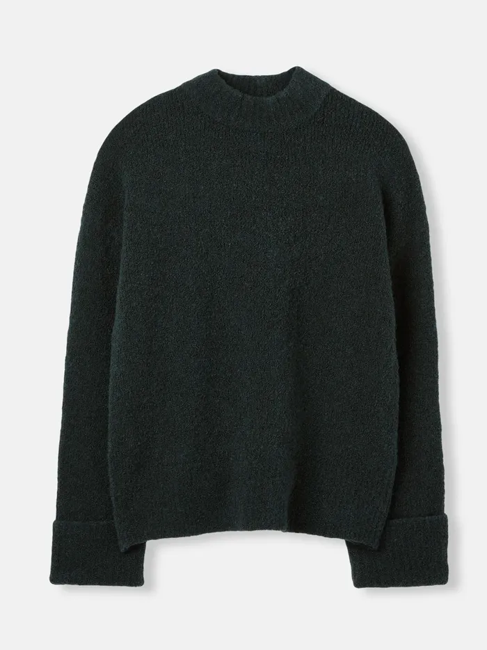 Joules Knitwear Women Dark Green High Neck Boucl Jumper