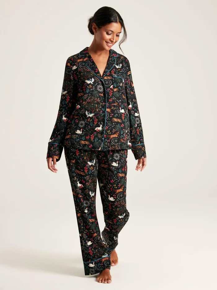 Joules Nightwear Women Black Pyjama Set