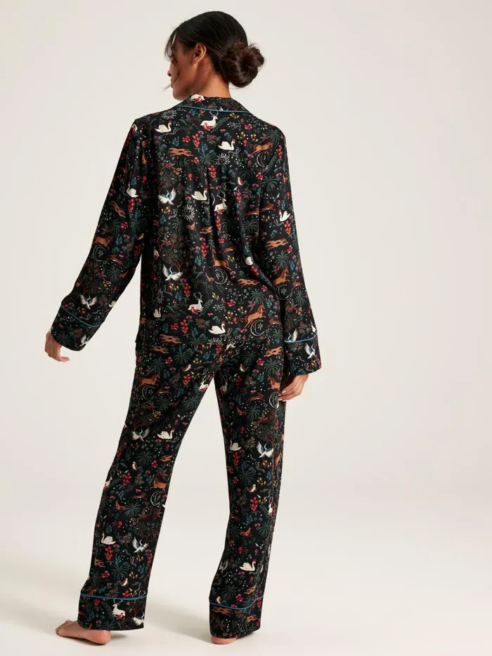 Joules Nightwear Women Black Pyjama Set