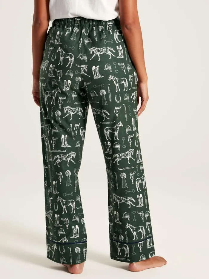Joules Nightwear Women Green Cotton Pyjama Bottoms