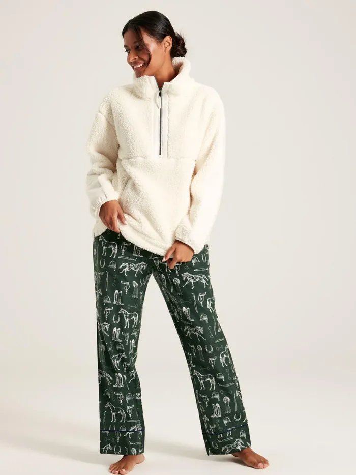 Joules Nightwear Women Green Cotton Pyjama Bottoms