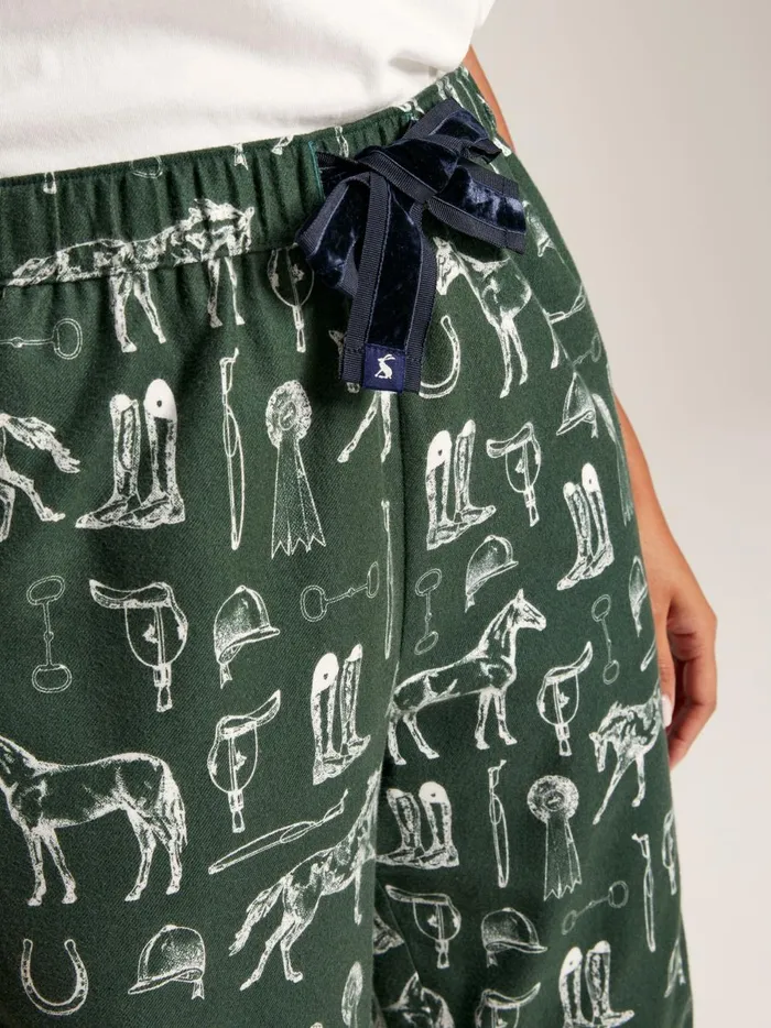 Joules Nightwear Women Green Cotton Pyjama Bottoms