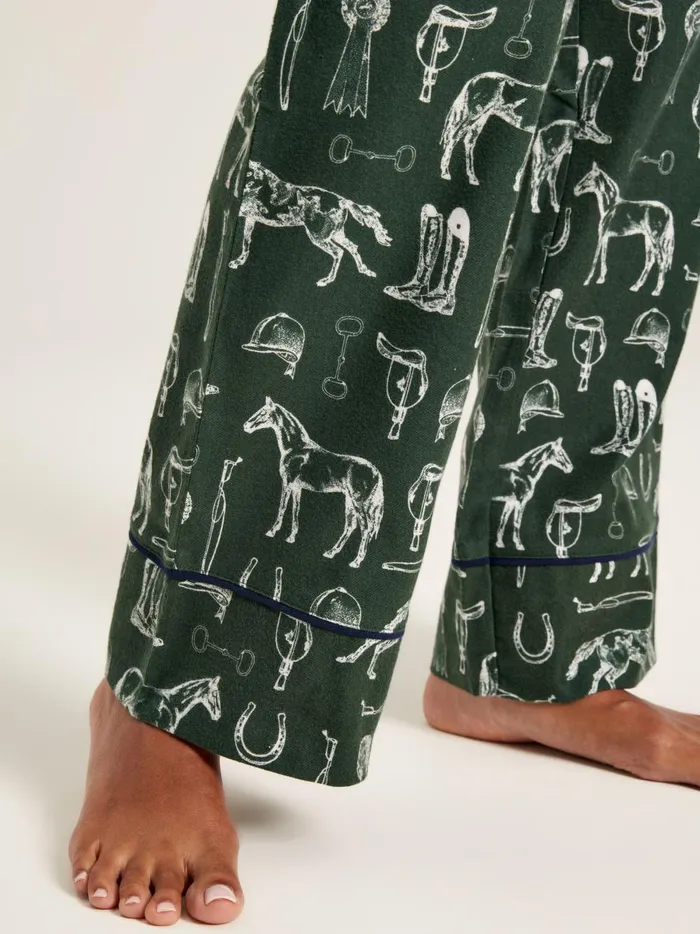 Joules Nightwear Women Green Cotton Pyjama Bottoms
