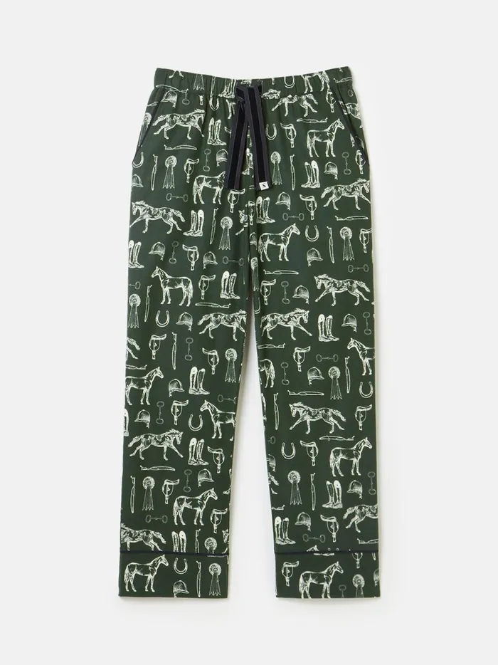 Joules Nightwear Women Green Cotton Pyjama Bottoms