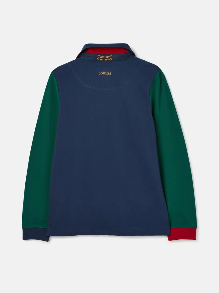 Joules Polo Shirts Boys Navy Long Sleeve Cotton Polo Shirt
