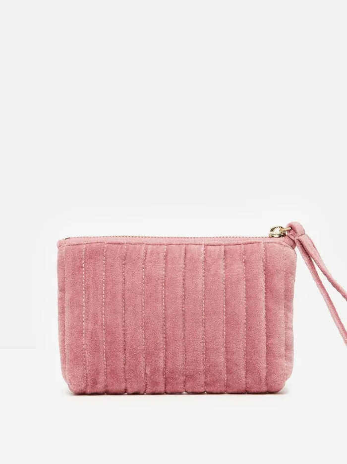 Joules Purses Women Pink Velvet Wrist Purse
