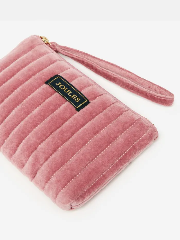 Joules Purses Women Pink Velvet Wrist Purse