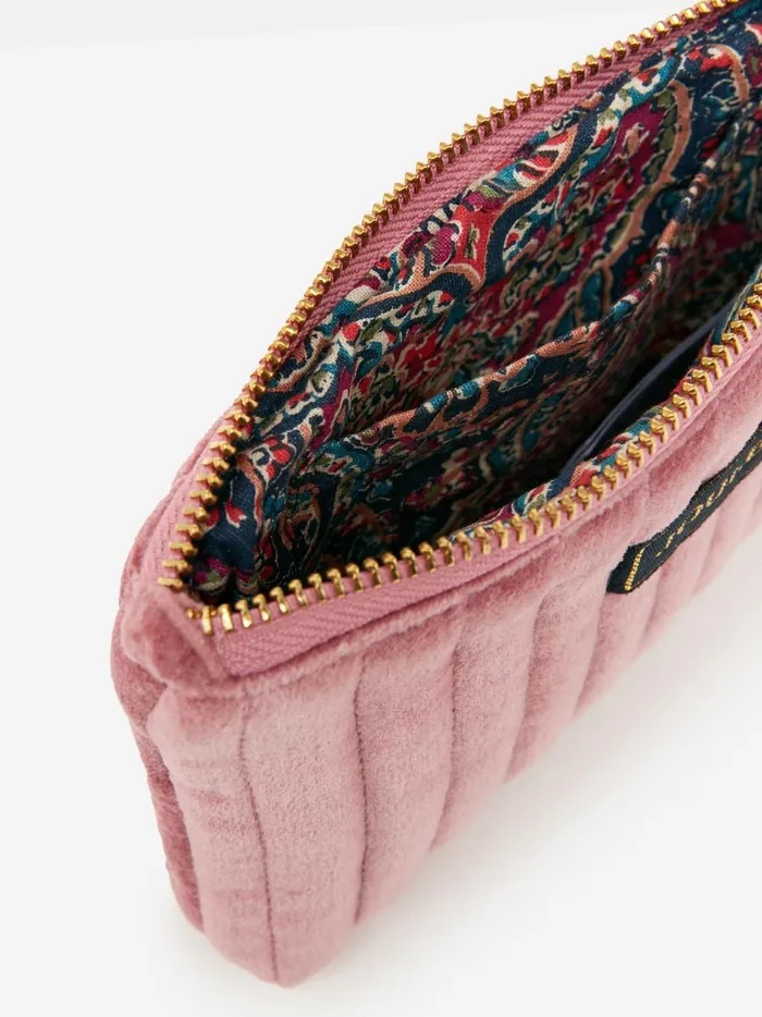 Joules Purses Women Pink Velvet Wrist Purse