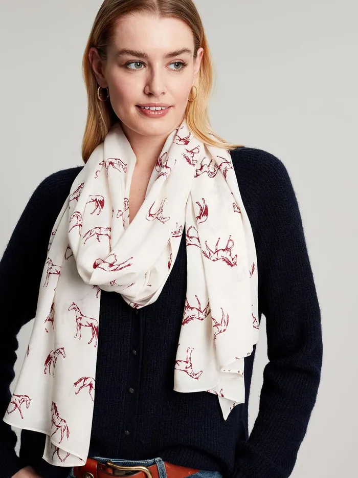 Joules Scarves Women Red Printed Scarf