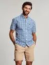 Joules Shirts Men Blue Short Sleeve Classic Fit Shirt