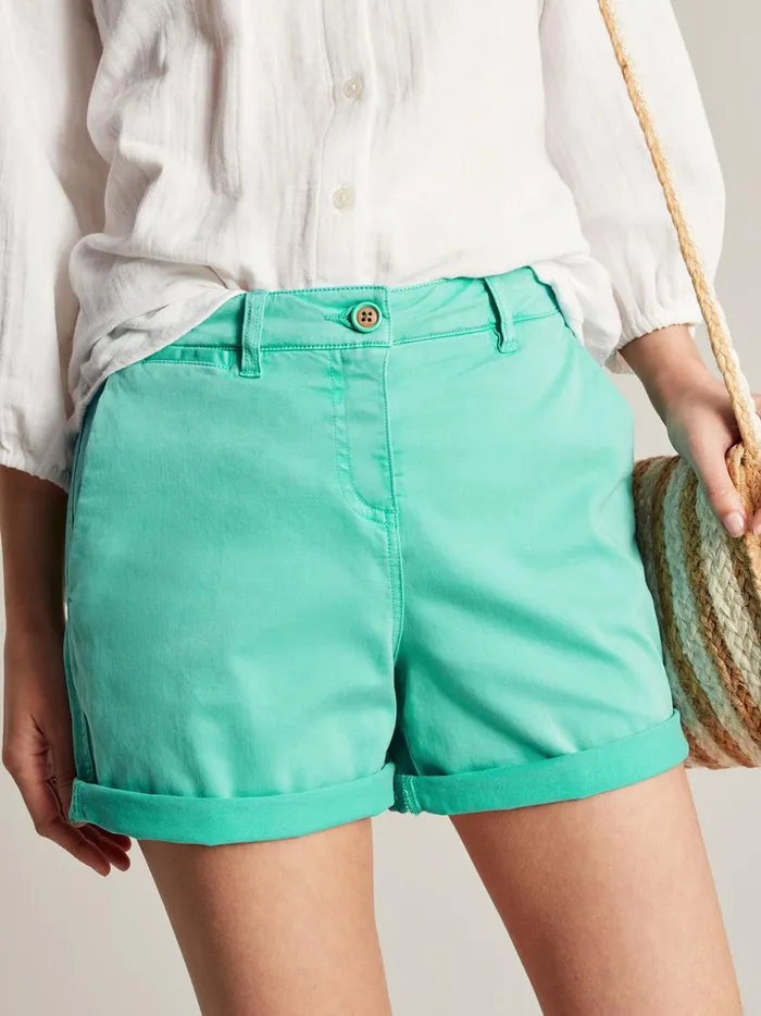 Joules Shorts and Skirts Women Green Cruise Mid Thigh Length Chino Shorts