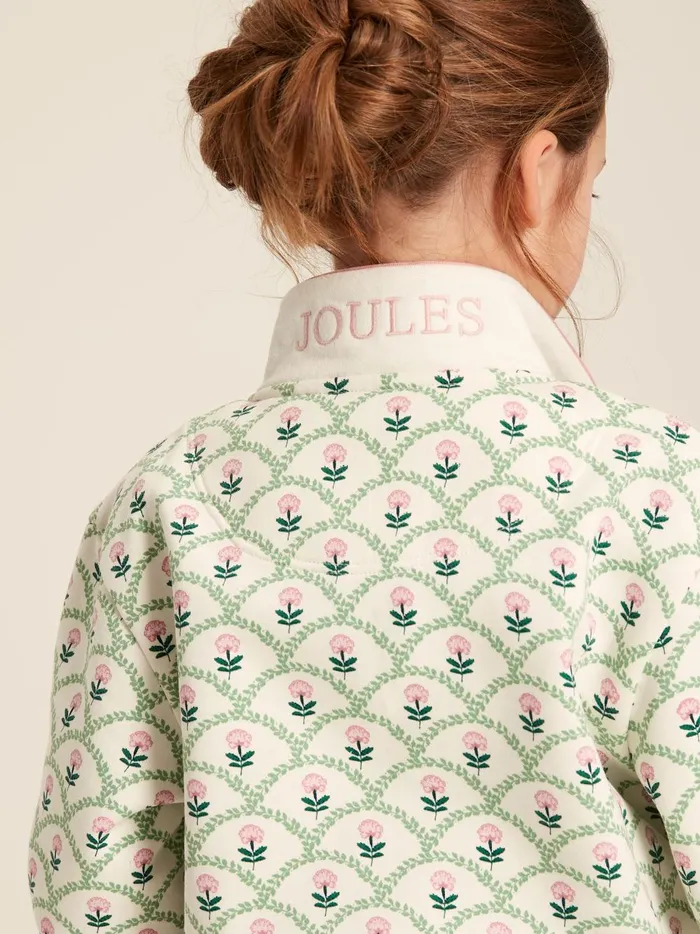Joules Sweatshirts and Hoodies Girls Cream Floral Funnel Neck Sweatshirt