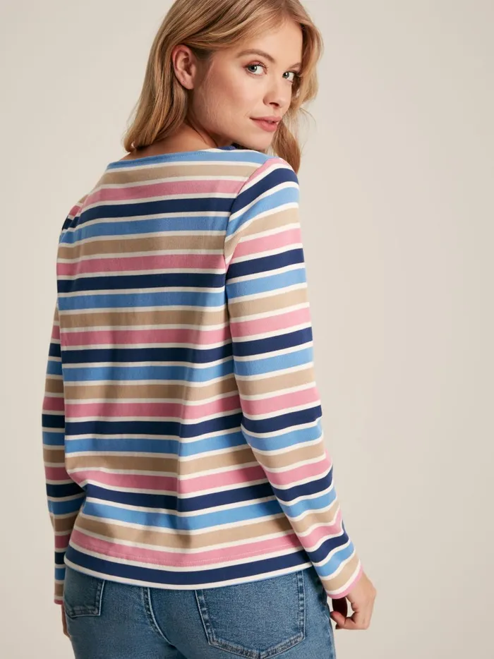 Joules Tops Women Multi Stripe Boat Neck Breton Top