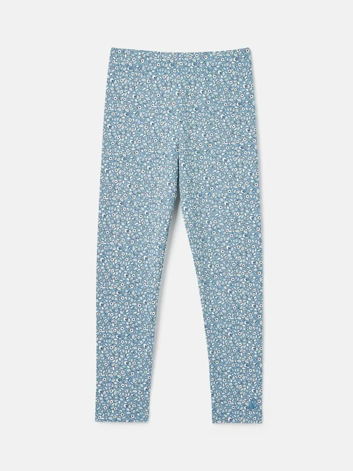 Joules Trousers and Leggings Girls Blue Floral Leggings