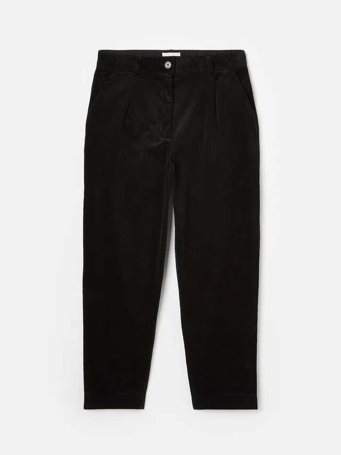 Joules Trousers and Leggings Women Black Cord Tapered Leg Trousers