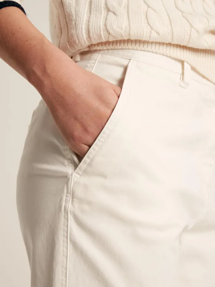 Joules Trousers and Leggings Women Cream Slim Fit Chino Trousers