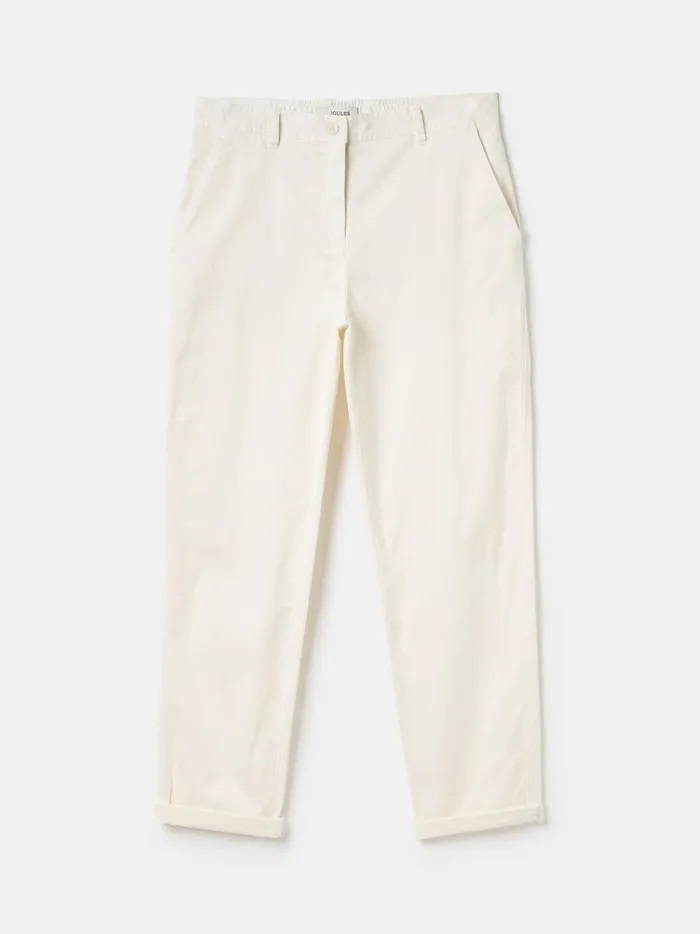 Joules Trousers and Leggings Women Cream Slim Fit Chino Trousers